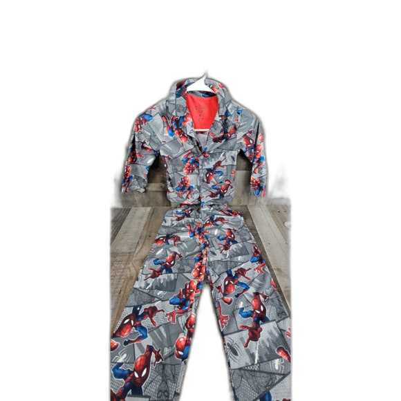 Marvel Spiderman kids 2 piece Pj set pants and top sleepwear size 6 - Picture 3 of 5